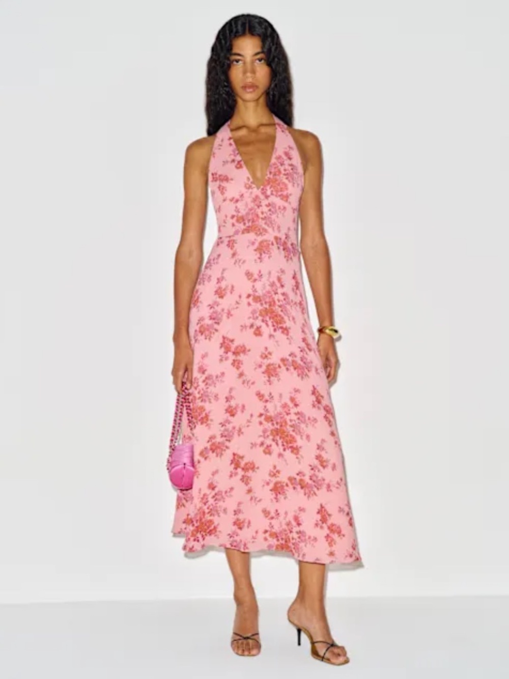 Reformation Bertha Dress Pink - Size 8